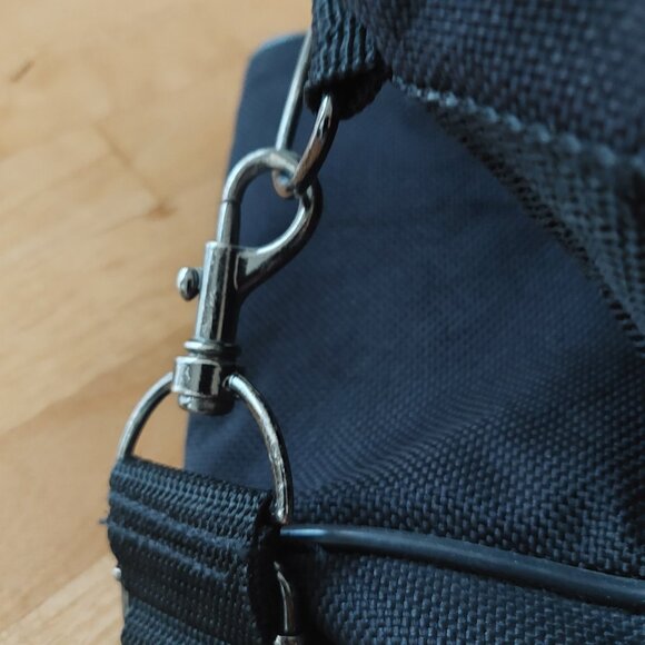 Vintage Bon Voyage Paris Carry On Trave Bag- Black with Brown Trim - Picture 6 of 10